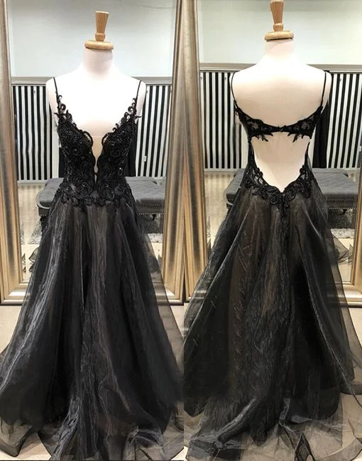 Value Deals ashionable dressashionable dressBlack v neck lace tulle long prom dress, black evening dress Y1147 Value Deals ashionable dressashionable dressBlack v neck lace tulle long prom dress, black evening dress Y1147