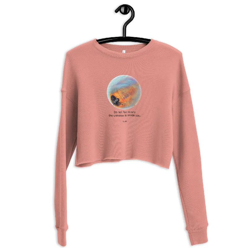 Unbeatable Prices fitness lifestyle hoodieFEEL LONELY Women's Crop Sweatshirt