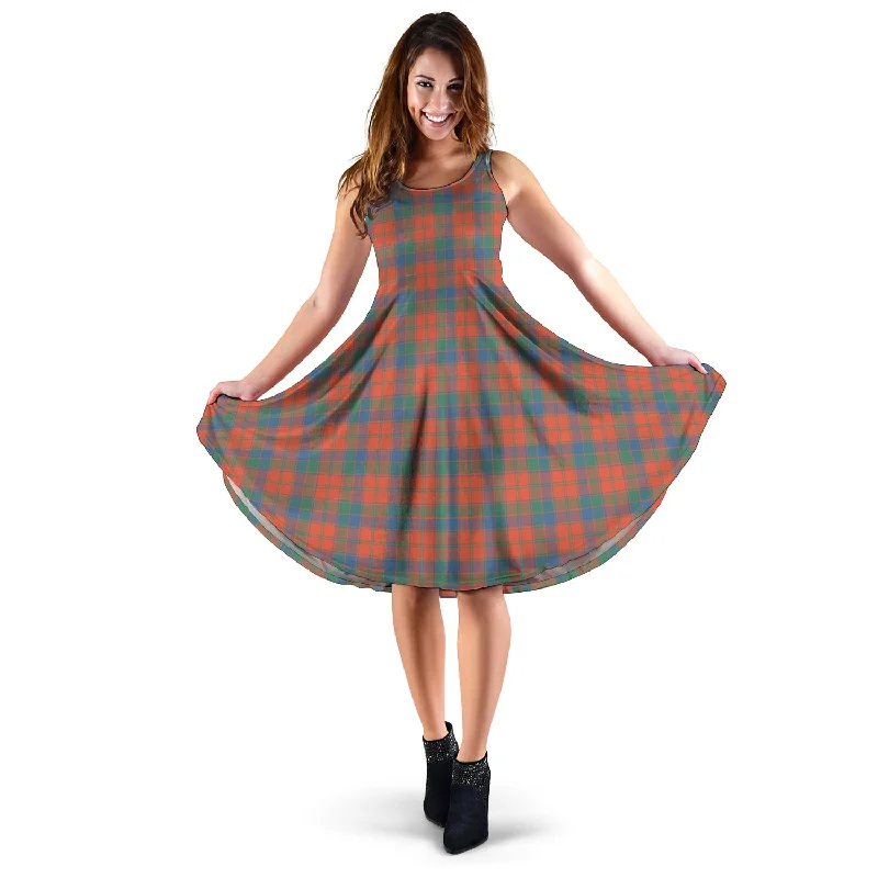 Season Finale Sale Robertson Ancient Tartan Sleeveless Midi Womens Dress
