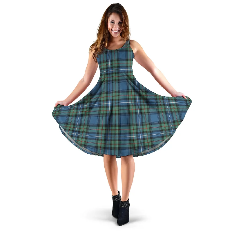Price Smash Robertson Hunting Ancient Tartan Sleeveless Midi Womens Dress