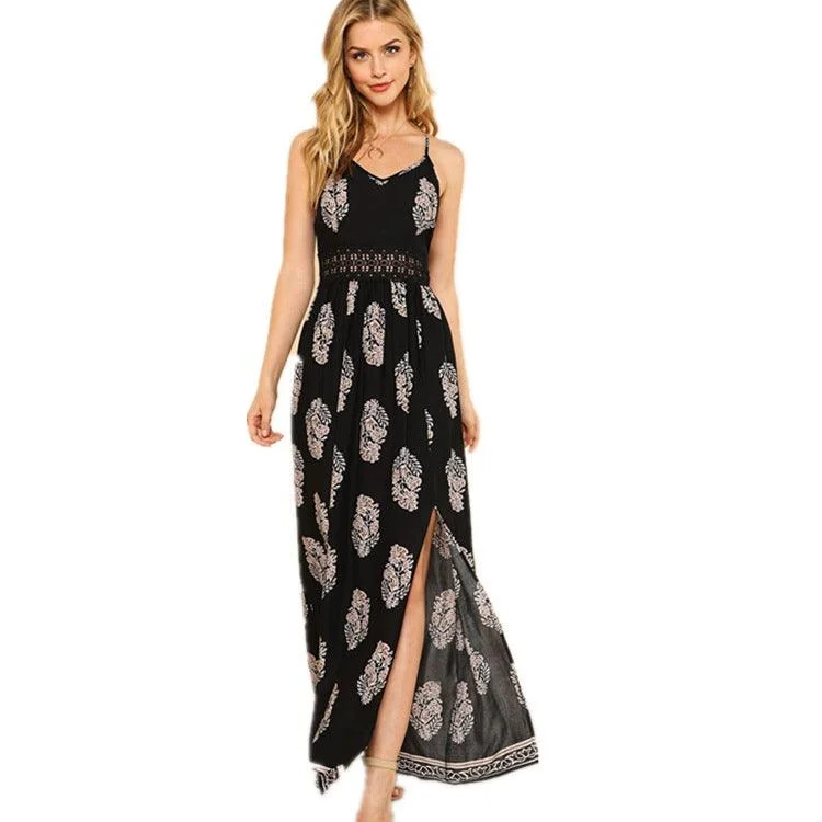 Hot Deal oversized dressoversized dressPrinted split wild dress