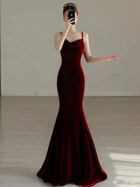 Stock Clearance midi dressmidi dressBurgundy Mermaid Spaghetti Straps Long Prom Dress Charming Burgundy Evening Dress Y384 Stock Clearance midi dressmidi dressBurgundy Mermaid Spaghetti Straps Long Prom Dress Charming Burgundy Evening Dress Y384