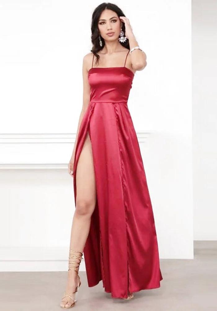 Bargain Prices fitted cocktail dressfitted cocktail dressRed Satin Dress Long