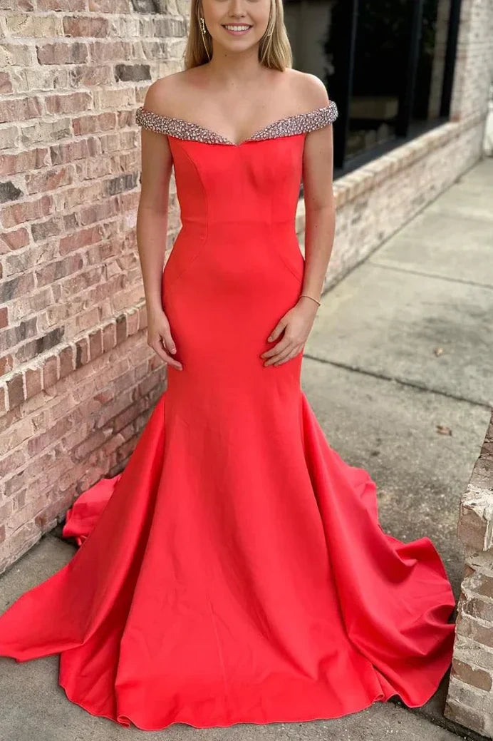Hurry In summer floral dresssummer floral dressOff-Shoulder Sleeveless Beaded Mermaid Formal Prom Dress Hurry In summer floral dresssummer floral dressOff-Shoulder Sleeveless Beaded Mermaid Formal Prom Dress