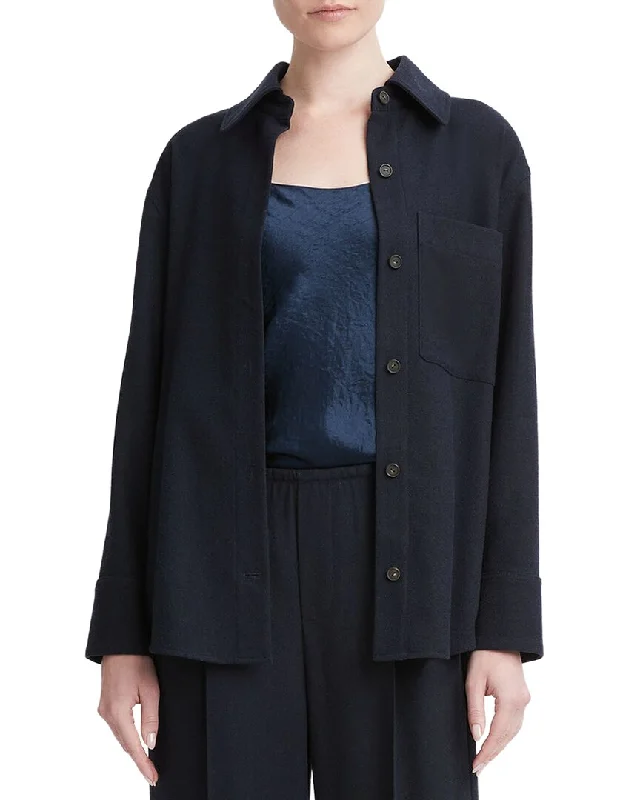 Massive Deals winter coatVince Brushed Wool-Blend Flannel Shirt