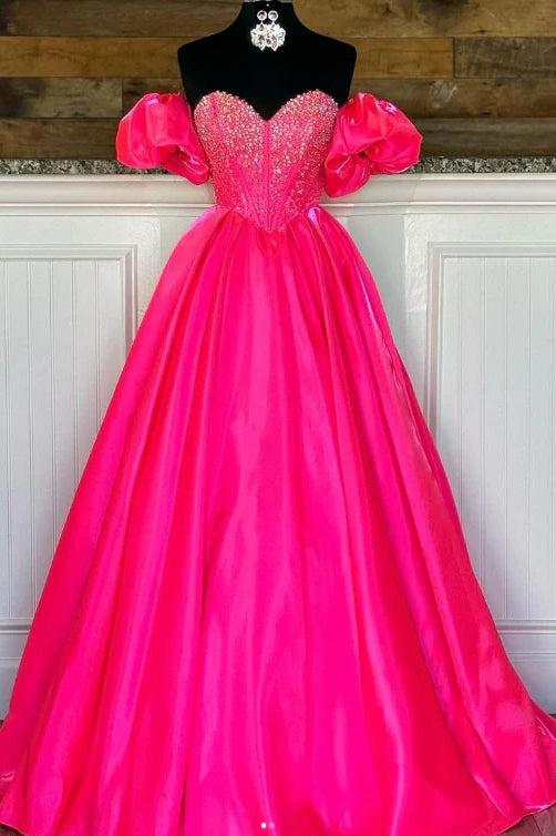 Special Price pleated dresspleated dressSatin A-Line Puff Sleeves Beaded Empire Formal Prom Dress Special Price pleated dresspleated dressSatin A-Line Puff Sleeves Beaded Empire Formal Prom Dress