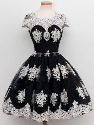 Bargain Prices Little Black Dress Vintage Homecoming Dress Short Prom Dress Party Dress JK334