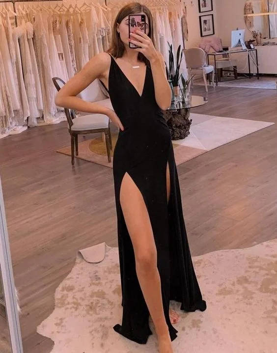 Must-Have Deals fitted cocktail dressfitted cocktail dressSimple Black Long Prom Dress Side Split Evening Dress Y1017 Must-Have Deals fitted cocktail dressfitted cocktail dressSimple Black Long Prom Dress Side Split Evening Dress Y1017