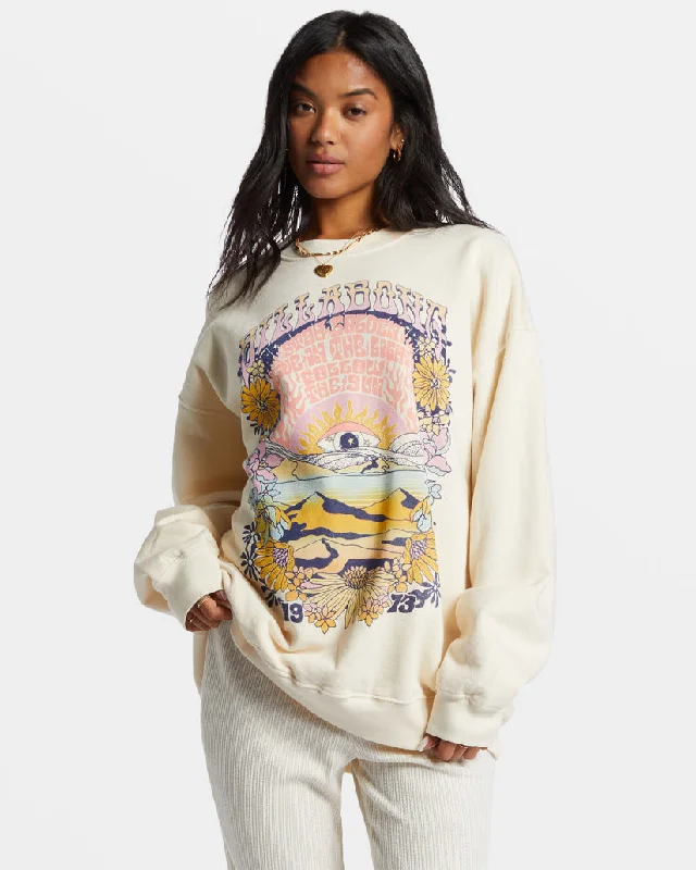 Shop and Save activewear hoodieBillabong Ride In Oversized Crewneck Sweatshirt - WHITE CAP 2