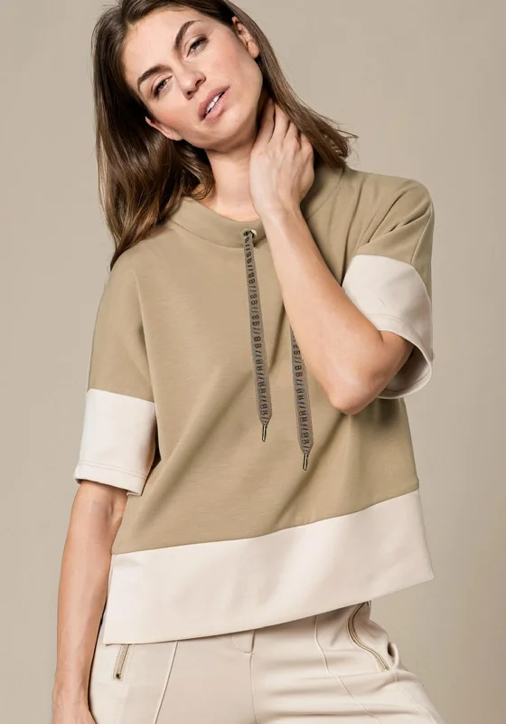 Can't Miss fashion hoodieBianca Ida Colour Block Sweatshirt, Camel