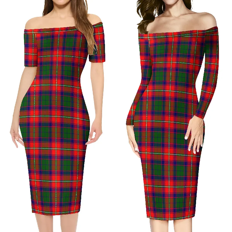 Bargain Prices Riddell Tartan Off Shoulder Lady Dress