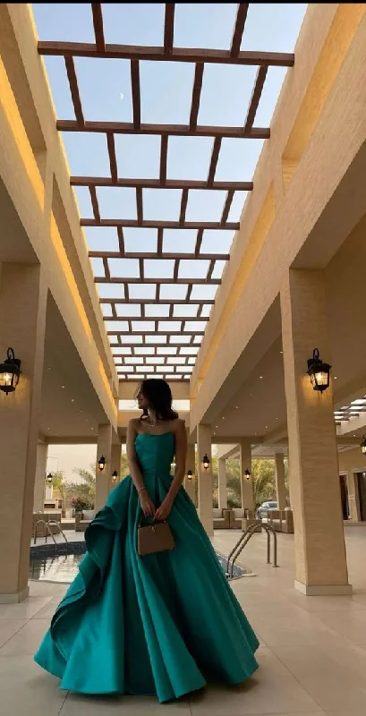 Super Sale office dressoffice dressGenerous Green Strapless Satin Long Evening Dress A-line Formal Gown Y590 Super Sale office dressoffice dressGenerous Green Strapless Satin Long Evening Dress A-line Formal Gown Y590