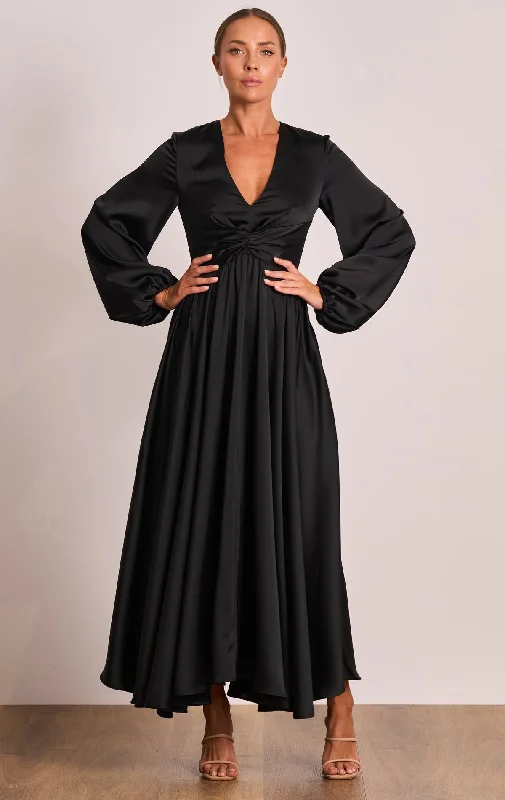 New Markdowns chic slip dresschic slip dressPASDUCHAS Lucia Sleeve Midi Dress (Black) - RRP $380