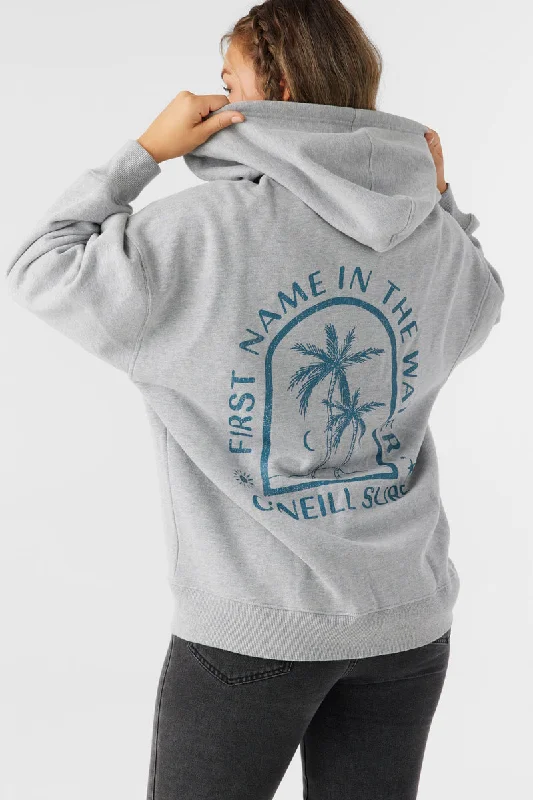 Price Rollback graphic gym sweatshirtO'Neill BYRON HOODED OVERSIZED ZIP FLEECE JACKET - HEATHER GREY