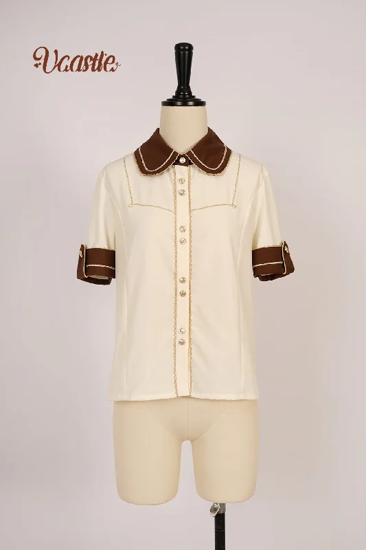 apricot short sleeve shirt