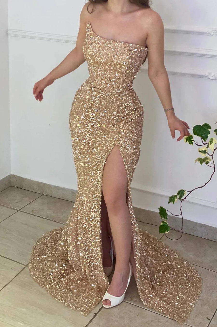 Daily Deals vintage-inspired dressvintage-inspired dressStrapless Empire Mermaid Sequins Prom Dress With Slit Daily Deals vintage-inspired dressvintage-inspired dressStrapless Empire Mermaid Sequins Prom Dress With Slit