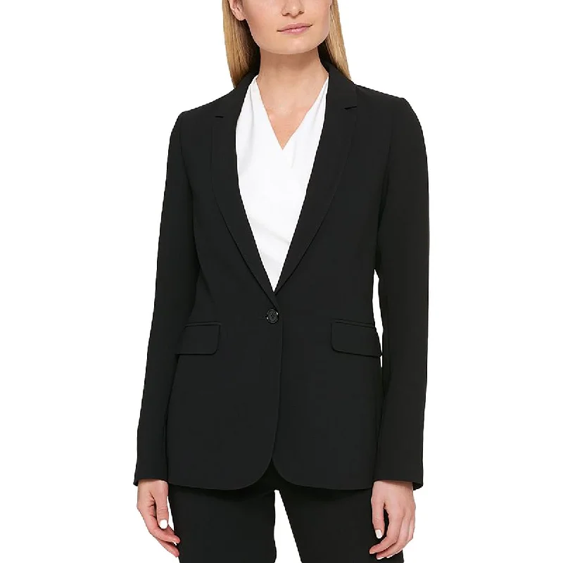 Discount Extravaganza modern outerwearWomens Satin Suit Separate One-Button Blazer