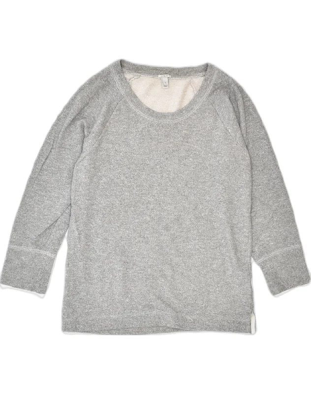 Savings Spectacular modern hoodieJ. CREW Womens Sweatshirt Jumper UK 10 Small Grey Cotton