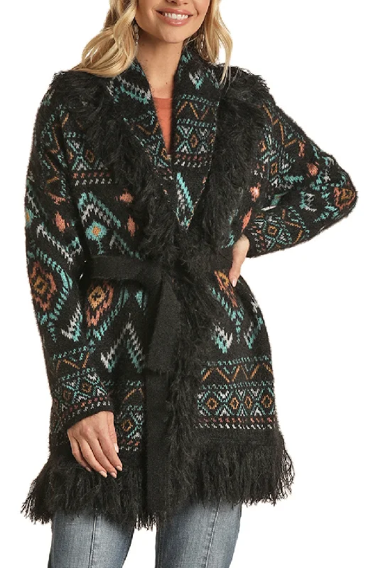 Incredible Offers warm jacketAZTEC KNITTED CARDIGAN ROCK & ROLL COWGIRL