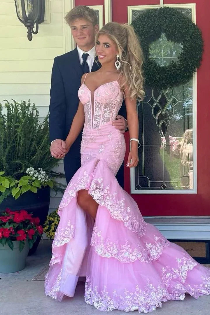 Super Bargain one-shoulder dressone-shoulder dressChic V-Neck Spaghetti Straps Lace Mermaid Prom Dress Super Bargain one-shoulder dressone-shoulder dressChic V-Neck Spaghetti Straps Lace Mermaid Prom Dress