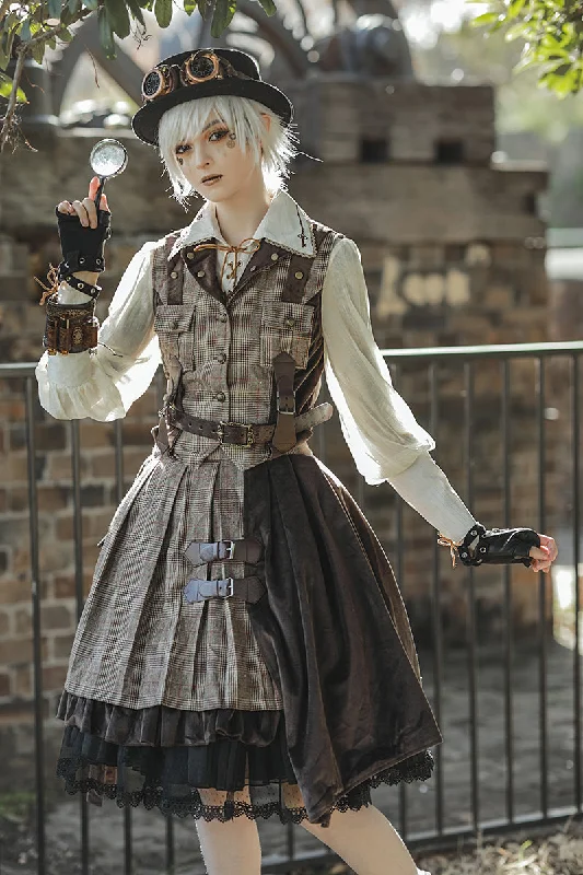 Final Clearance cocktail dresscocktail dressInfanta~The Spirit of the Adventurer~Punk Lolita SK and Vest