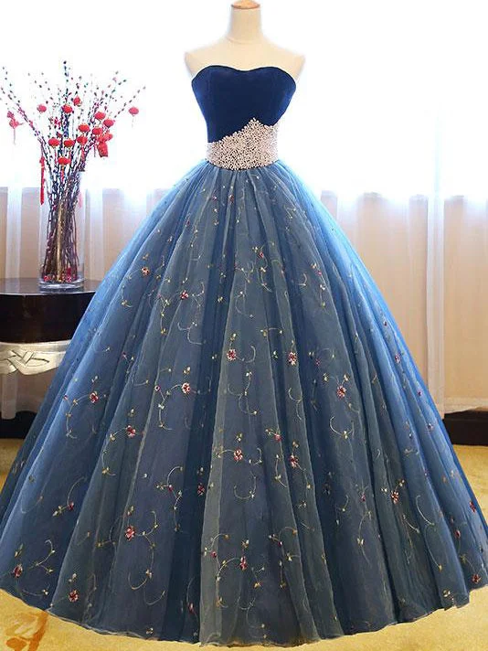 Unmissable Offer Ball Gown Prom Dresses Sweetheart Floor-length Beading Prom Dress Sexy Evening Dress JKL514