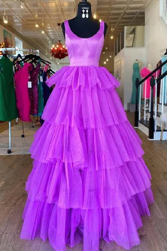 Don't Miss backless dressbackless dressBateau Sleeveless A-Line Two Tone Tiered Prom Dress Don't Miss backless dressbackless dressBateau Sleeveless A-Line Two Tone Tiered Prom Dress
