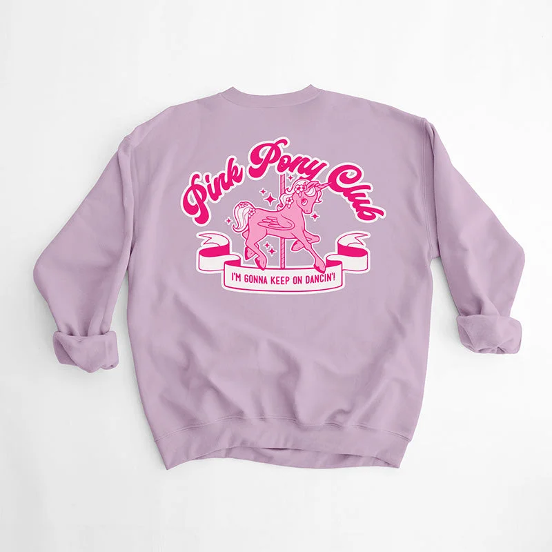 Crazy Deals stylish training hoodiePink Pony Club Crewneck Sweatshirt