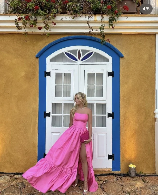 Special Savings romantic dressromantic dressClassic Pink Strapless Prom Dress,Pink Graduation Dress,Formal Gown Y5145