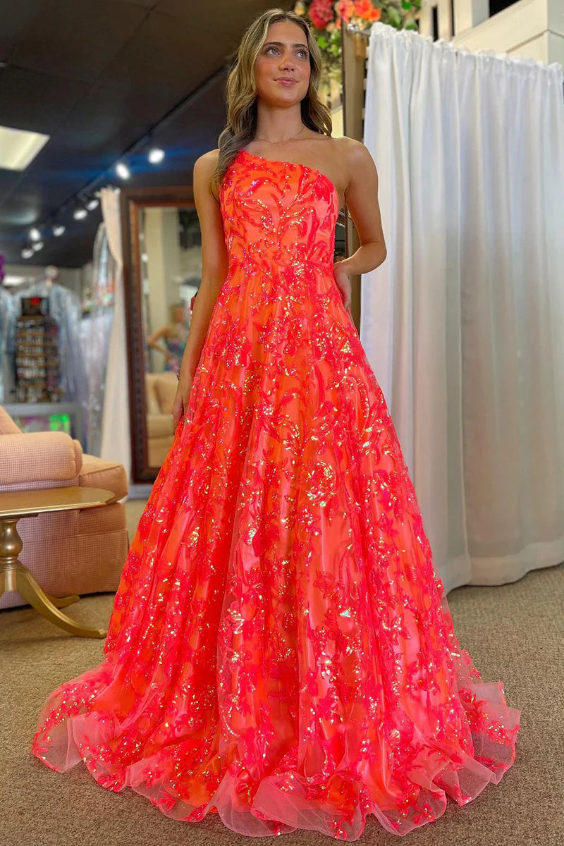 Amazing Deals A-line dressA-line dressOne Shoulder Sequins Lace A-Line Party Prom Dress Amazing Deals A-line dressA-line dressOne Shoulder Sequins Lace A-Line Party Prom Dress
