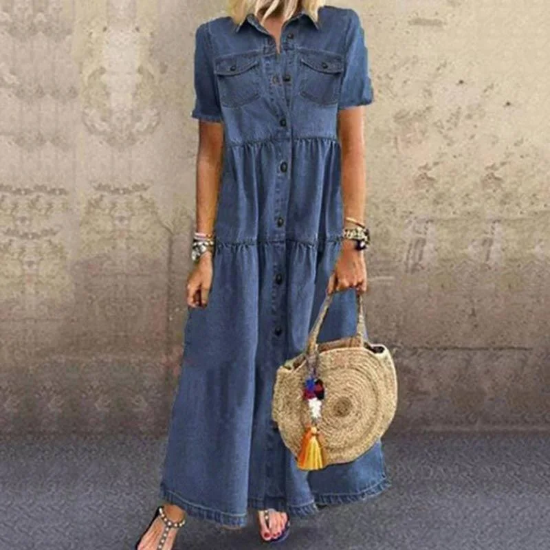 Big Savings long sleeve dresslong sleeve dressDenim style long multi-buckle distressed dress Big Savings long sleeve dresslong sleeve dressDenim style long multi-buckle distressed dress