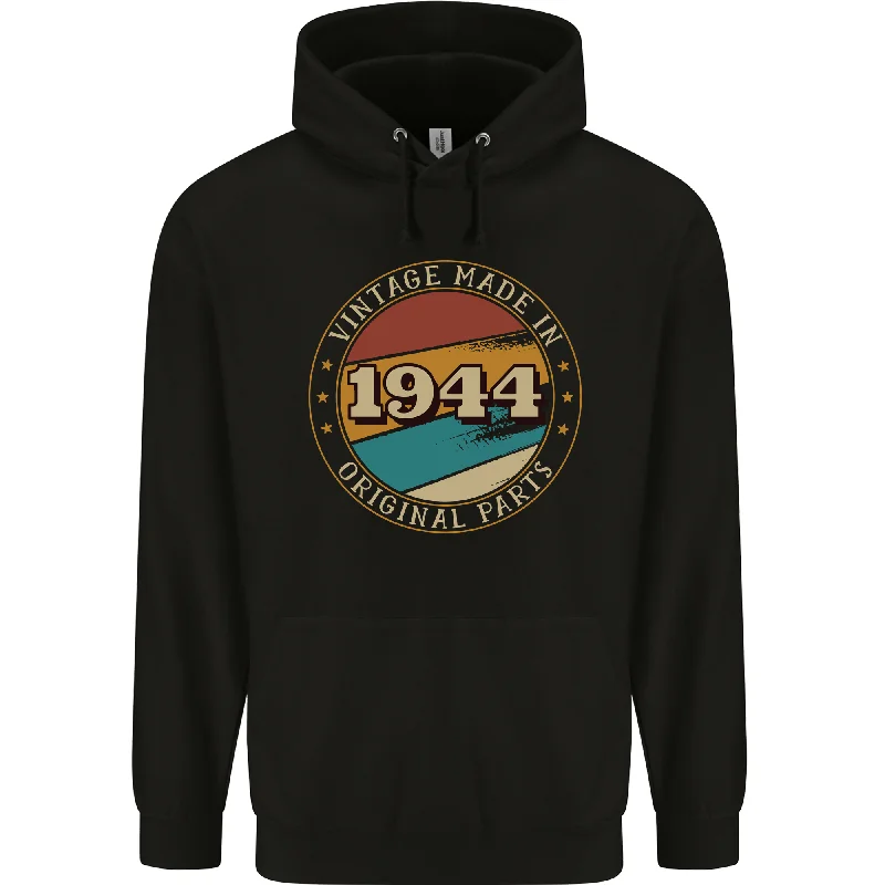 Bargain Prices minimalist hoodie80th Birthday  Vintage Made In 1944 Mens 80% Cotton Hoodie