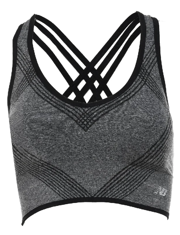 Unbeatable Prices contemporary trench coatGrey Striped Sports Bra - S