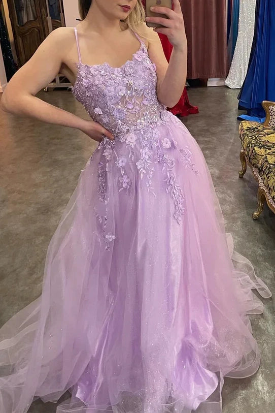 Unmissable Offer fitted bodycon dressfitted bodycon dressBateau Spaghetti Straps Appliques Tulle A-Line Long Formal Dress