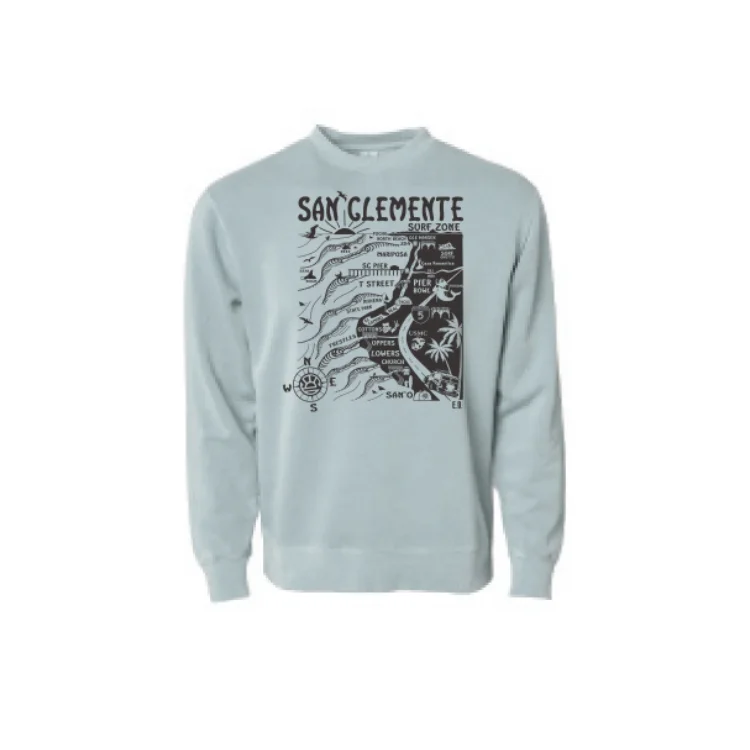 Crazy Deals trendy sports sweatshirtSunDiego SAN CLEMENTE MAP SWEATSHIRT - SAGE/BLACK Crazy Deals trendy sports sweatshirtSunDiego SAN CLEMENTE MAP SWEATSHIRT - SAGE/BLACK