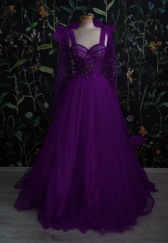 Fantastic Offers structured dressstructured dressDark Purple A-line Tulle Prom Dresses Formal Dress Y4765 Fantastic Offers structured dressstructured dressDark Purple A-line Tulle Prom Dresses Formal Dress Y4765