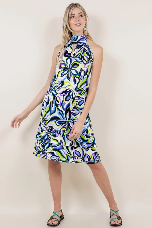 YEAR-End Sale layered dresslayered dressSL HALTER KEYHOLE NECK TIERED RUFFLE DRESS - D3196-0724-7 YEAR-End Sale layered dresslayered dressSL HALTER KEYHOLE NECK TIERED RUFFLE DRESS - D3196-0724-7
