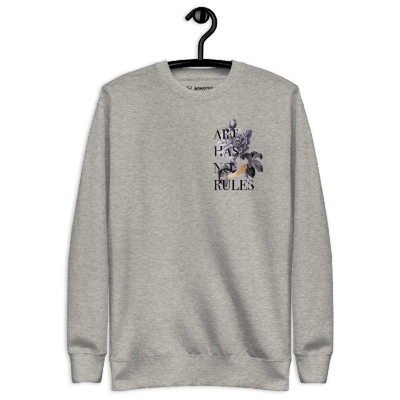 Blowout Deals fashionable workout wearART HAS NO RULES Crew Neck Sweatshirt