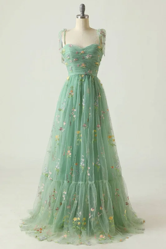 Limited Stock evening dressevening dressDusty Sage Bow Tie Shoulder Appliques A-line Long Prom Dress Limited Stock evening dressevening dressDusty Sage Bow Tie Shoulder Appliques A-line Long Prom Dress