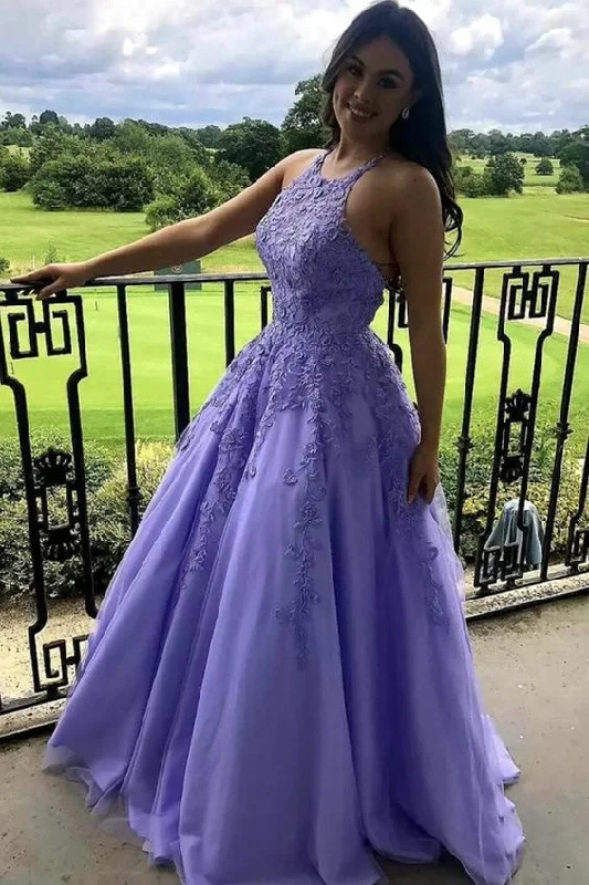 Quick Sale sophisticated dresssophisticated dressLace Appliques Lavender Long Prom Dress, Halter A Line Graduation Evening Dresses Y897 Quick Sale sophisticated dresssophisticated dressLace Appliques Lavender Long Prom Dress, Halter A Line Graduation Evening Dresses Y897