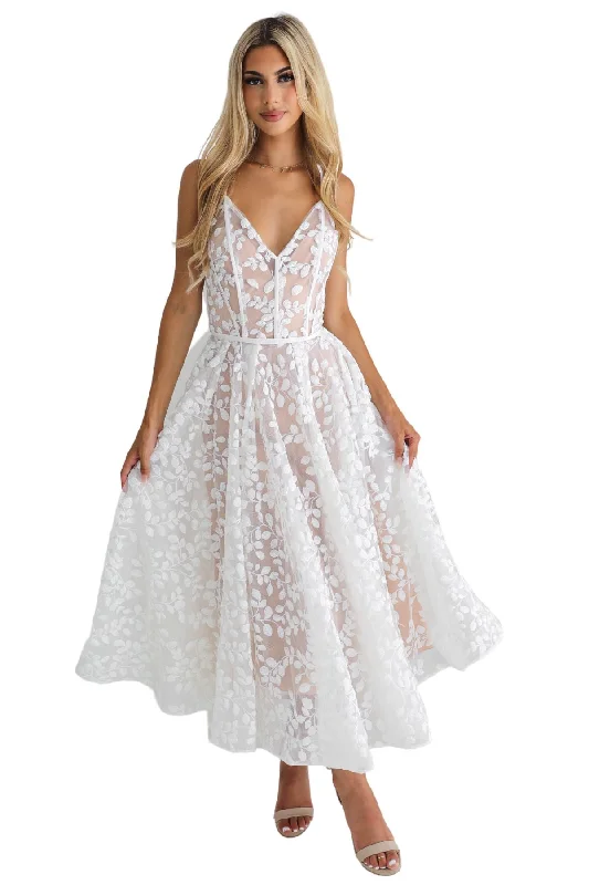 Overstock Sale sleek dresssleek dressTINAHOLLY Isabella Gown TK068 (White/Nude) - RRP $499