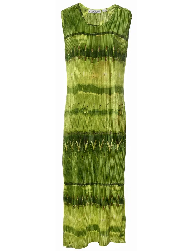 Super Sale chic padded coatGreen Dress - L