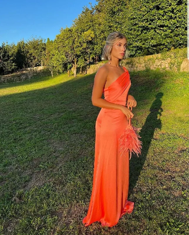 Price Smash lace dresslace dressOrange Sheath Prom Dress,Orange Wedding Guest Outfit Y5170