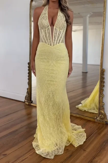 Price Drop Alert sophisticated dresssophisticated dressSexy V-Neck Halter Empire Lace Formal Prom Dress Price Drop Alert sophisticated dresssophisticated dressSexy V-Neck Halter Empire Lace Formal Prom Dress