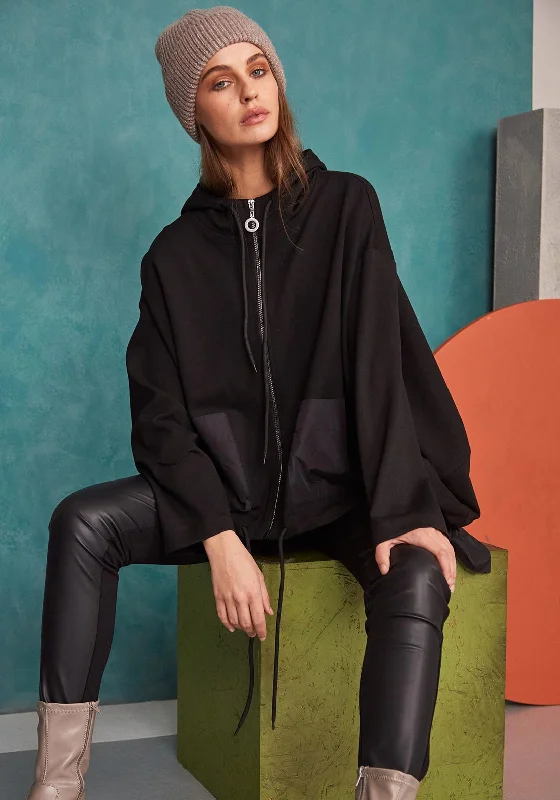Special Discount casual hoodie with logoNaya Oversize Full Zip Hoodie, Black