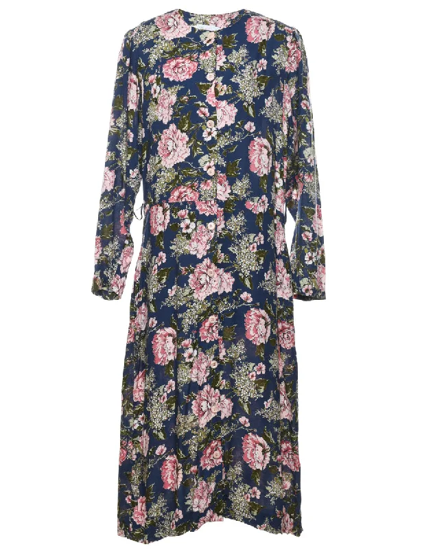 Customer Appreciation Sale long coatFloral Print Maxi Dress - L