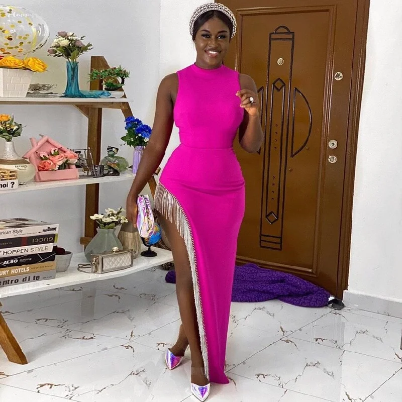 Savings Event trendy mini dresstrendy mini dressWomen's Sexy Shiny Slit Fringe Bandage Dress Elegant Long Evening Dress Y407 Savings Event trendy mini dresstrendy mini dressWomen's Sexy Shiny Slit Fringe Bandage Dress Elegant Long Evening Dress Y407