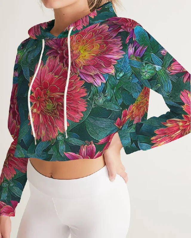 Fantastic Deals cool graphic hoodieWarm Fall Mums Women's Cropped Hoodie