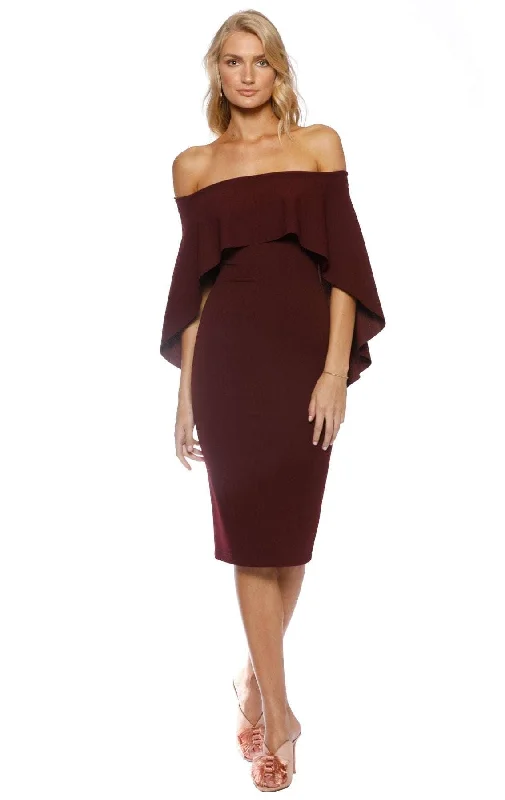 Seasonal Sale trendy dresstrendy dressPASDUCHAS Composure Midi Dress (Wine) - RRP $249