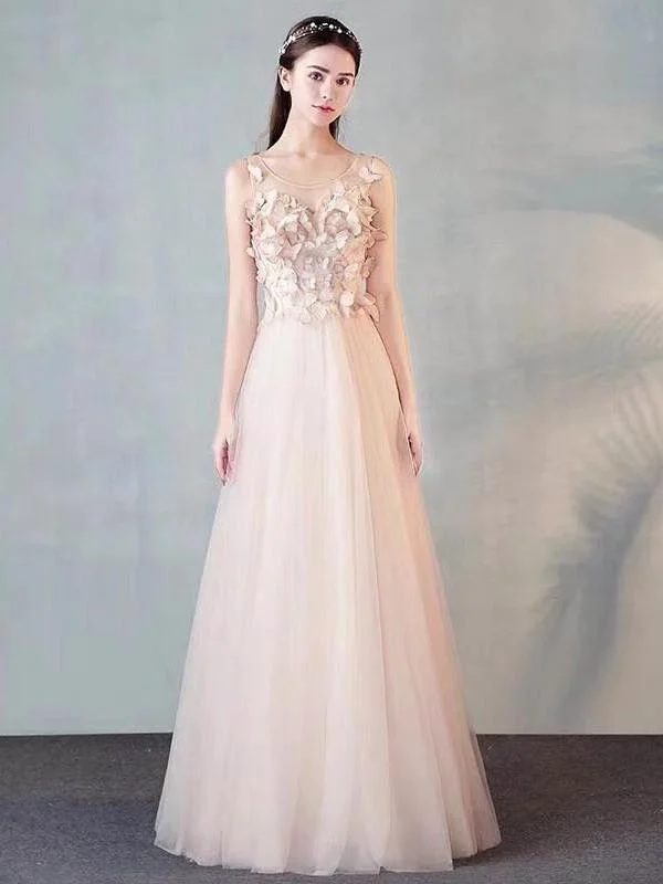 Steals and Deals Chic Prom Dresses A-line Butterfly Scoop Floor-length Sexy Prom Dress Long Evening Dress JKL708